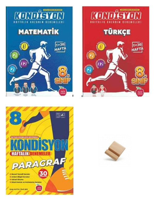 Newton LGS 2027 8. Sınıf Matematik Türkçe ve Paragraf 3lü Set Kondisyon Denemeleri + Telefon Standı