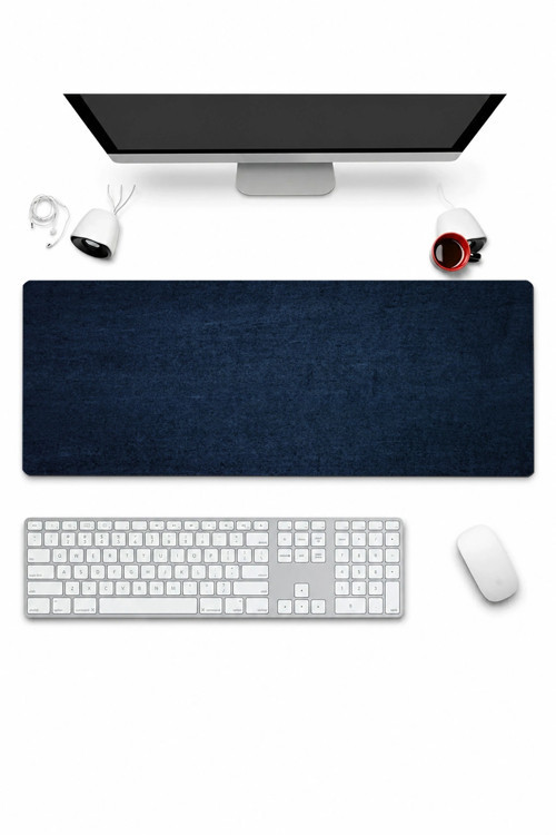 SonicTouch Klavye Mousepad 32x70cm Dikişsiz Pürüzsüz Sıvı Geçirmez Kaymaz Taban Gece Mavisi