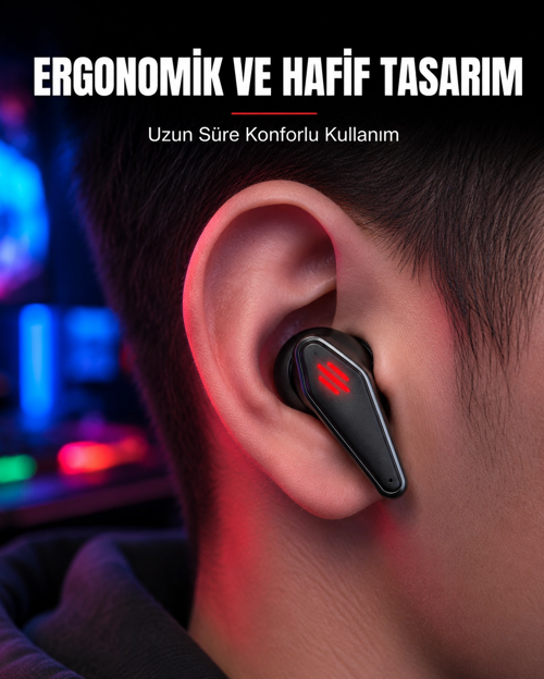 Led Işıklı Kablosuz Kulaklık Ergonomik Tasarım Yeni Nesil