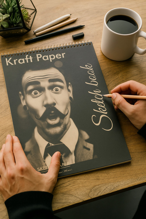 Kraft Çizim Defteri A4 30 Yaprak 90 Gr. Eskiz Defteri