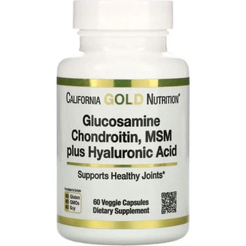 , Glucosamine, Chondroitin, MSM plus Hyaluronic Acid, 60 Veggie Capsules