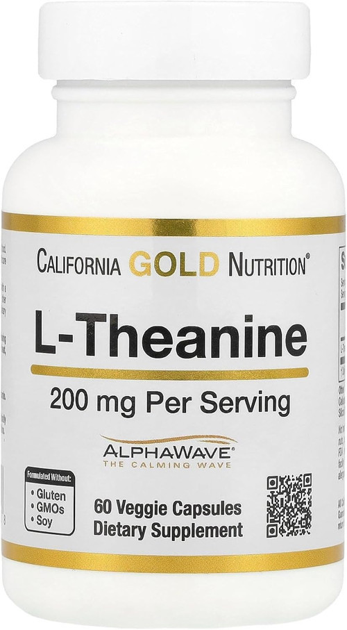 L-Theanine Featuring AlphaWave, 200 mg, 60 Veggie Caps