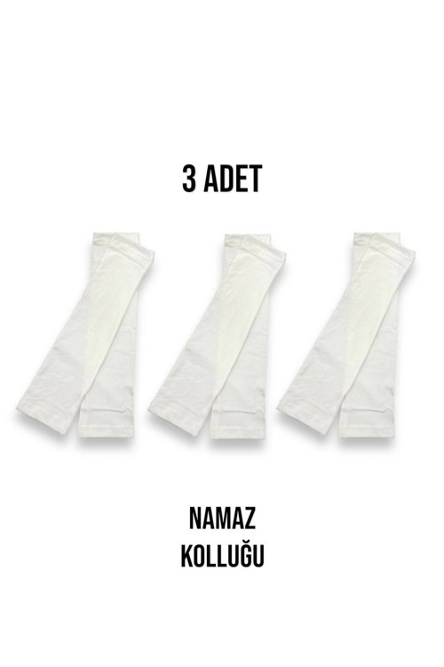 Penye Namaz Kolluğu 3 Çift - Beyaz