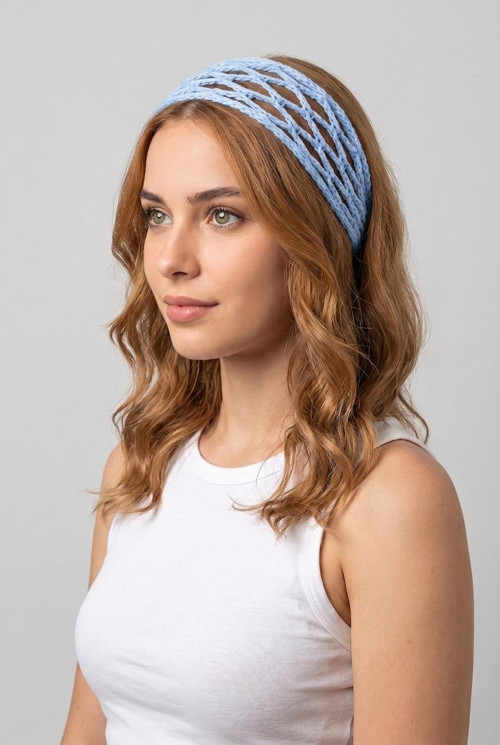 Kadın Ajurlu Şık Bandana Uzun