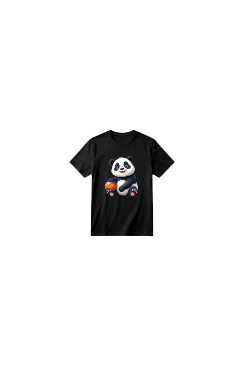 Unisex Kız Erkek Çocuk Baskılı Bisiklet Yaka Kısa Kollu Pamuklu Günlük T-Shirt