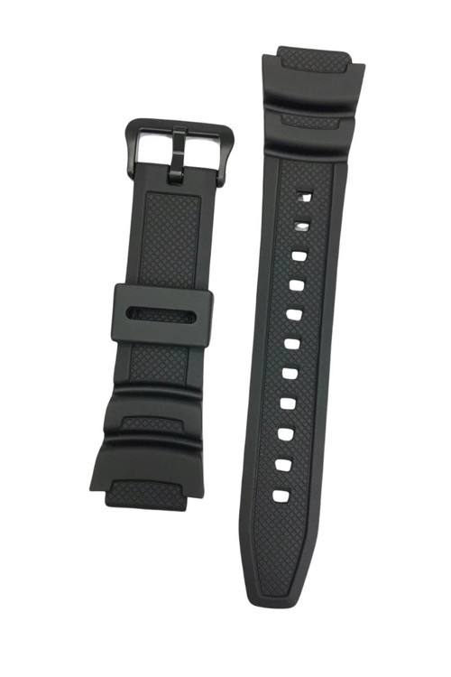 AE-1000W Siyah Orijinal Silikon Saat Kordonu