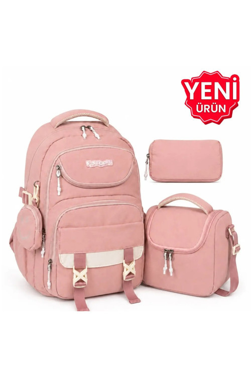 Okul Çantası İlk Okul Çantası Orta Okul Çantası Set Okul Çantası Su Geçirmez Üst Kalite Cüzdanlı 2611Desen