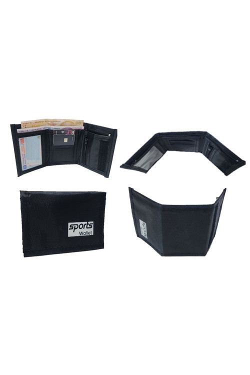 Spor Cüzdan Para Cüzdanı Su Geçirmez Sportif Ergonomik Spor Cüzdanı Unisex Siyah İnce Tasarım