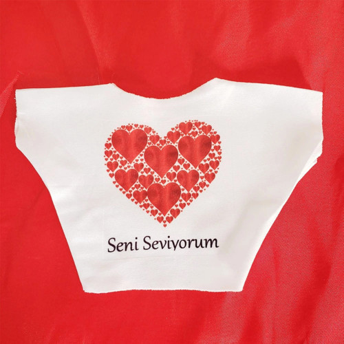 Seni Seviyorum Baskılı Peluş Oyuncak Tişörtü