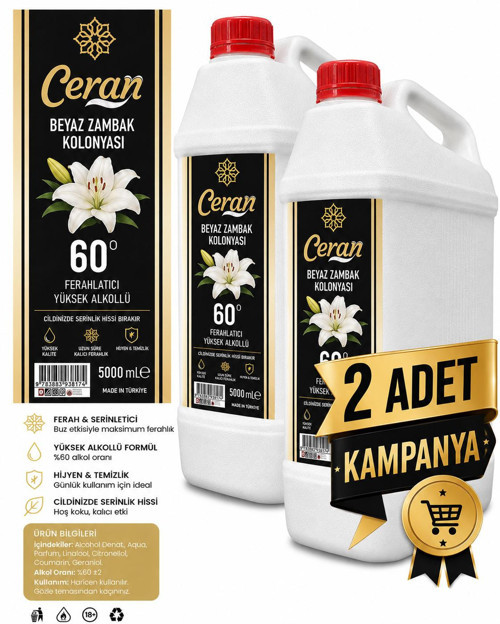 BEYAZ ZAMBAK KOLONYASI 5 LİTRE 2 ADET KAMPANYALI