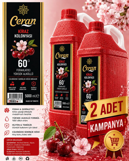 JAPON KİRAZ ÇİÇEĞİ KOLONYASI 2 ADET 5 LİTRE
