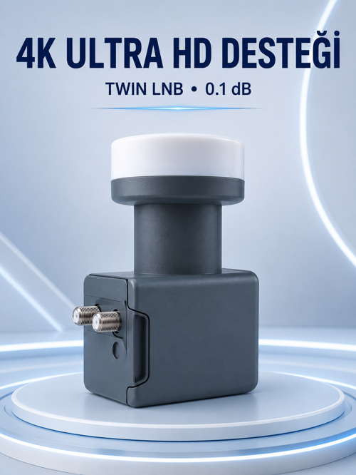 Uydu Anten Lnb Twin Çıkışlı 0.1 Db Ku Band