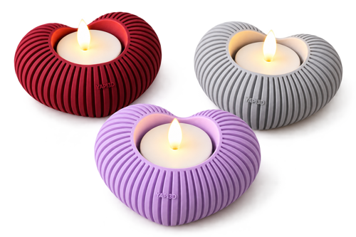 3'LÜ KALPLİ DEKORATİF MUMLUK SETİ | MODERN TEALIGHT MUM TUTUCU | KALP TASARIMLI ŞAMDAN SETİ