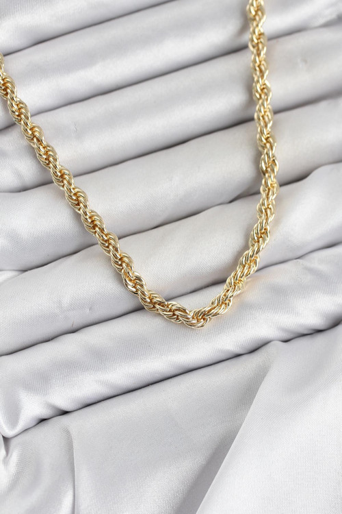 CM Burgu Model Gold Renk Pirinç 60 cm Kadın Kolye - EBJ260701W44186