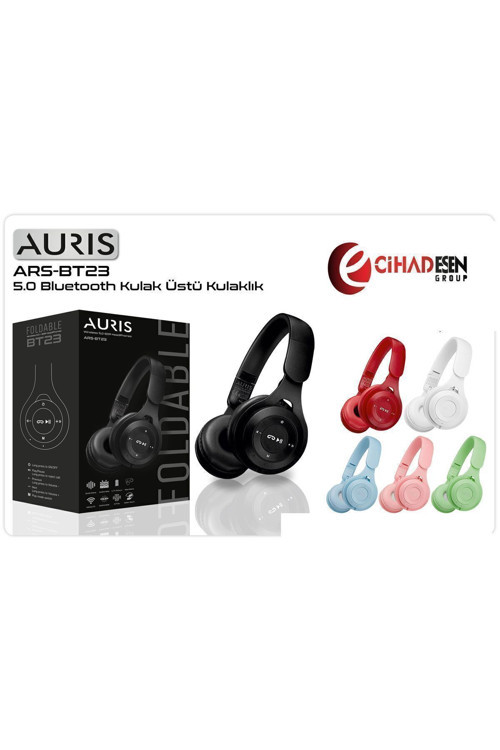 Auris Ars-Bt23 Katlanabilir Kafa Üstü Kablosuz Bluetooth Kulaklık
