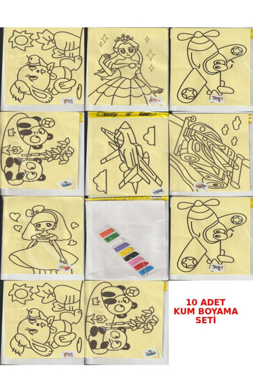 10'Lu Kum Boyama Seti