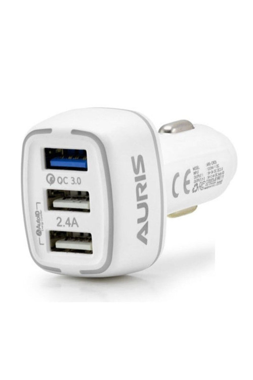 Araç Şarj Cihazı Oto Çakmaklık Şarj Aleti 3 Port Usb Hızlı Şarj 5.4 A 30W Qc