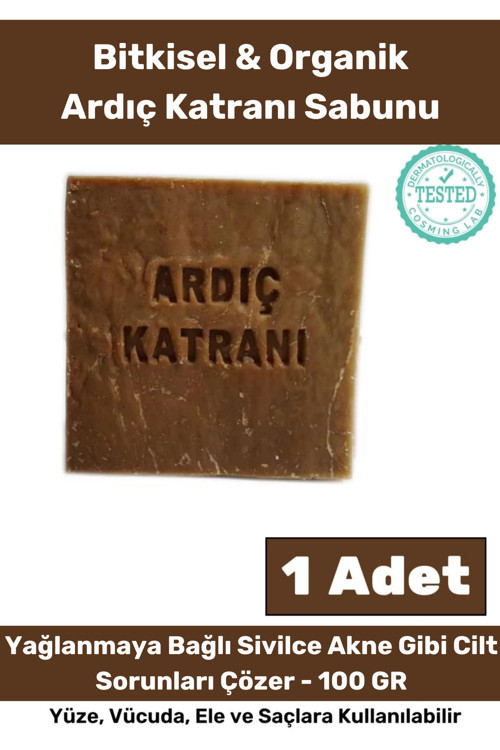 Özel Seri %100 Doğal Bitkisel El Yüz Vücut Saç Cilt Orijinal Vegan Ardıç Katranı Sabunu