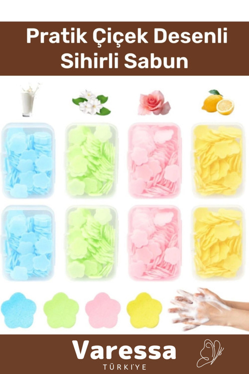 Premium Taşınabilir Çok Dilimli Kamp Çocuk Dış Mekan Tuvalet Pratik Çiçek Desenli Sihirli Sabun