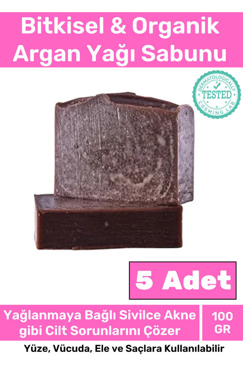 El Yüz Saç Orijinal 5'Li Argan Yağı Sabunu 130-150 Gram Arasındadır.