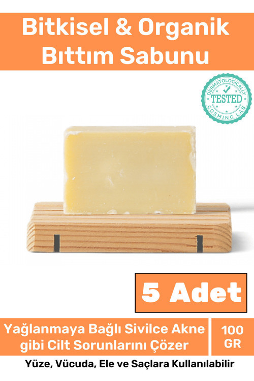 Özel %100 Doğal Bitkisel Organik Güzel Kokulu Saç Için Bıttım Sabunu 100 Gr X 5 Adet