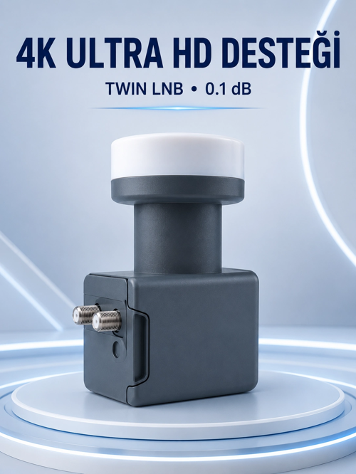 Uydu Anten Lnb Twin Çıkışlı 0.1 Db Ku Band