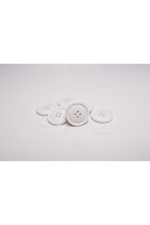 Polyester Düğme Beyaz Dev Hırka Düğmesi Gri 28mm 8 Adet