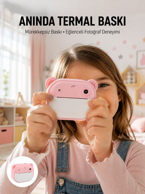 Termal Baskılı HD Şipşak Kamera 24MP Çift Lensli 32GB Hafızalı - SL0005-0CBD00