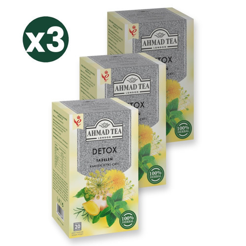 Detox Tea 20'li Paket 3'li Ekonomik Paket – Toplam 60 Poşet Çay