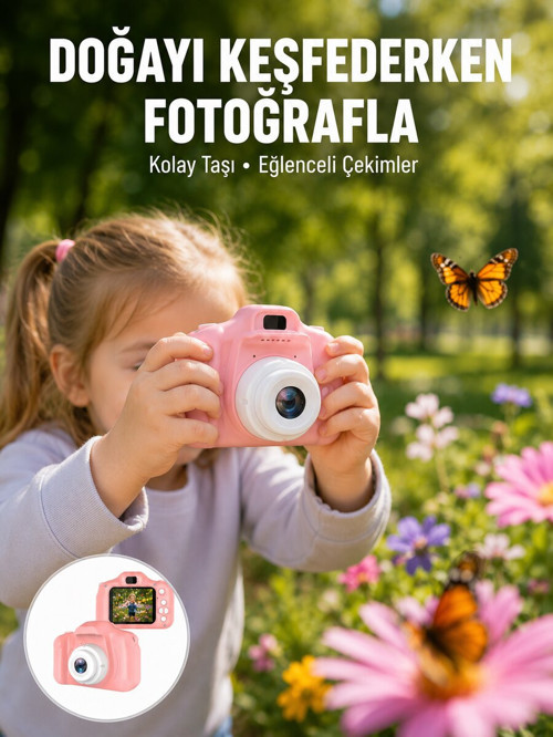 Mini HD Video Kamera Fotoğraf Çekimli Şarj Edilebilir Bataryalı Genişletilebili - SL0005-0CFI3