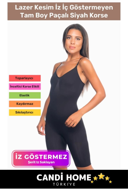 Premium Özel Seri Vücut Şekillendiren Toparlayan Sıkılaştırıcı Rahat Günlük Tam Boy Paçalı Korse