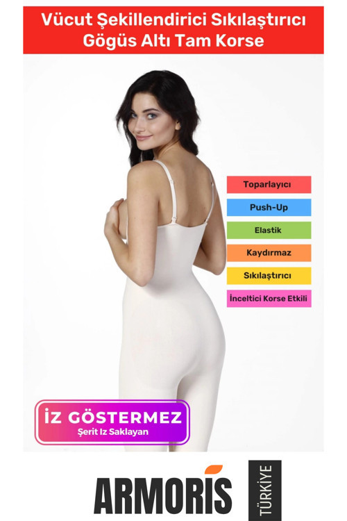 #Korse Göğüs Altı Tam Boy İz Yapmaz Kaymaz Şekillendirici Toparlayıcı Sıkılaştırıcı Vücut Korse