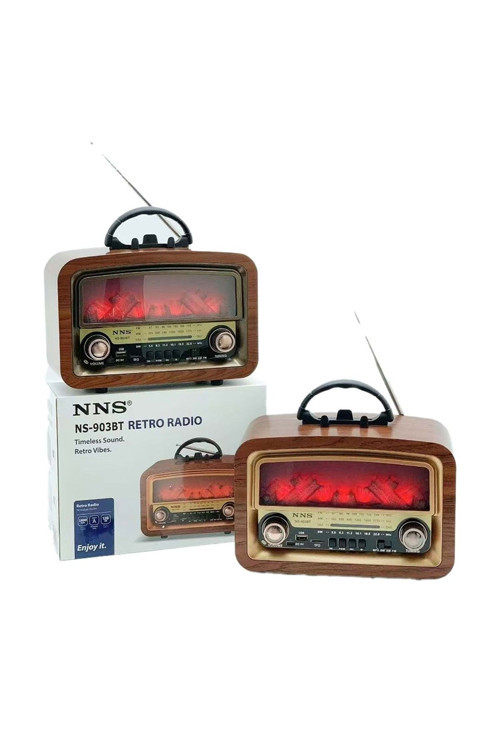 NS-903BT Şömine Efektli Nostaljik Radyo (Bluetooth ve USB Bağlantılı)