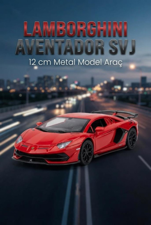 Hobbiez Lisanslı Lamborghini Aventador Kapıları Açılabilir Model Diecast 1.36 Ölçek Metal Model Araç