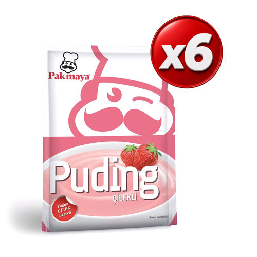 Puding Çilekli 125 gr x 6 Adet