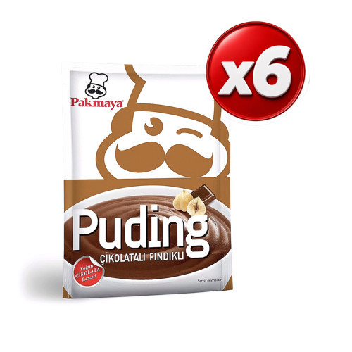 Puding Çikolatalı-Fındıklı 125 gr x 6 Adet