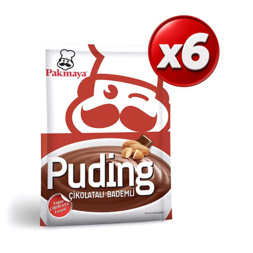 Puding Çikolatalı-Bademli 125 gr x 6 Adet