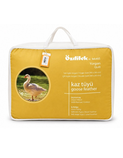 Çift Kişilik %100 Kaz Tüyü Yorgan (195x215)