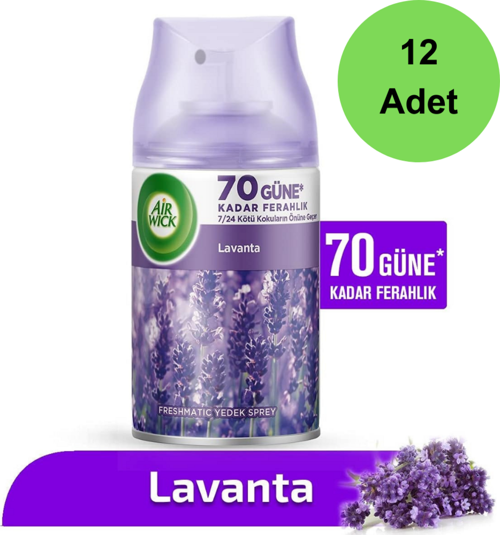 Freshmatic Otomatik Sprey Lavanta Yedek Sprey 250 ml x 12 Adet