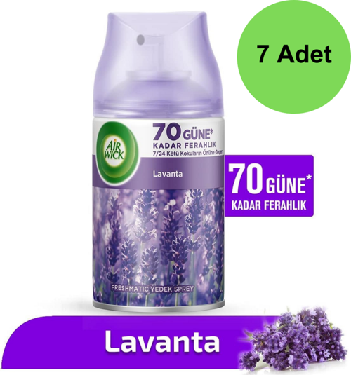 Freshmatic Otomatik Sprey Lavanta Yedek Sprey 250 ml x 7 Adet