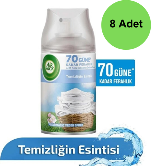 Freshmatic Otomatik Sprey Temizliğin Esintisi Yedek Sprey 250 ml x 8 Adet