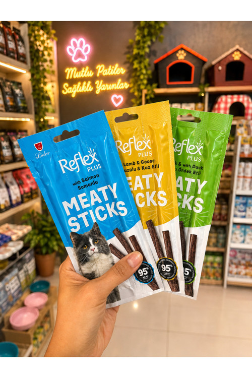 3 Lü Stick Ödül(Somon, Av Hayvanlı, Tavuklu)