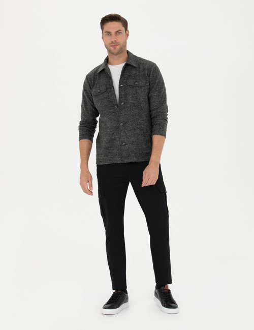 Siyah Slim Fit Kargo Pantolon 50278439-VR046