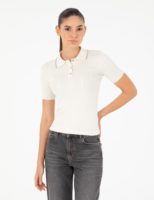Ekru Slim Fit Kazak 50285090-VR019