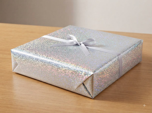 Premium Holografik Hediye Paketleme Kağıdı 35x50 cm 10'lu | Işıltılı ve Parlak Ambalaj Kağıdı