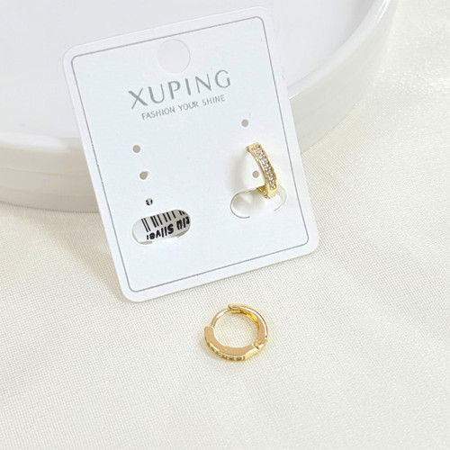 XUPING 10 MM TEK SIRA TAŞLI HALKA KÜPE ROSE