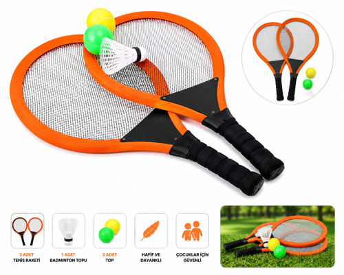 Çocuklar Için Tenis Raketi Seti Ve Badminton Raketi