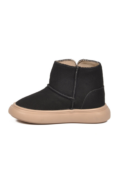 Siyah Süet Cırtlı Bebek Bot Panduf 823760 B