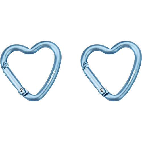Mini Heart Carabiner 2 pcs - blue - 38 cm Renkli Unisex Anahtarlık