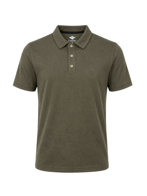 Waffle Polo Yaka Tshirt Yeşil Erkek Polo Tshirt